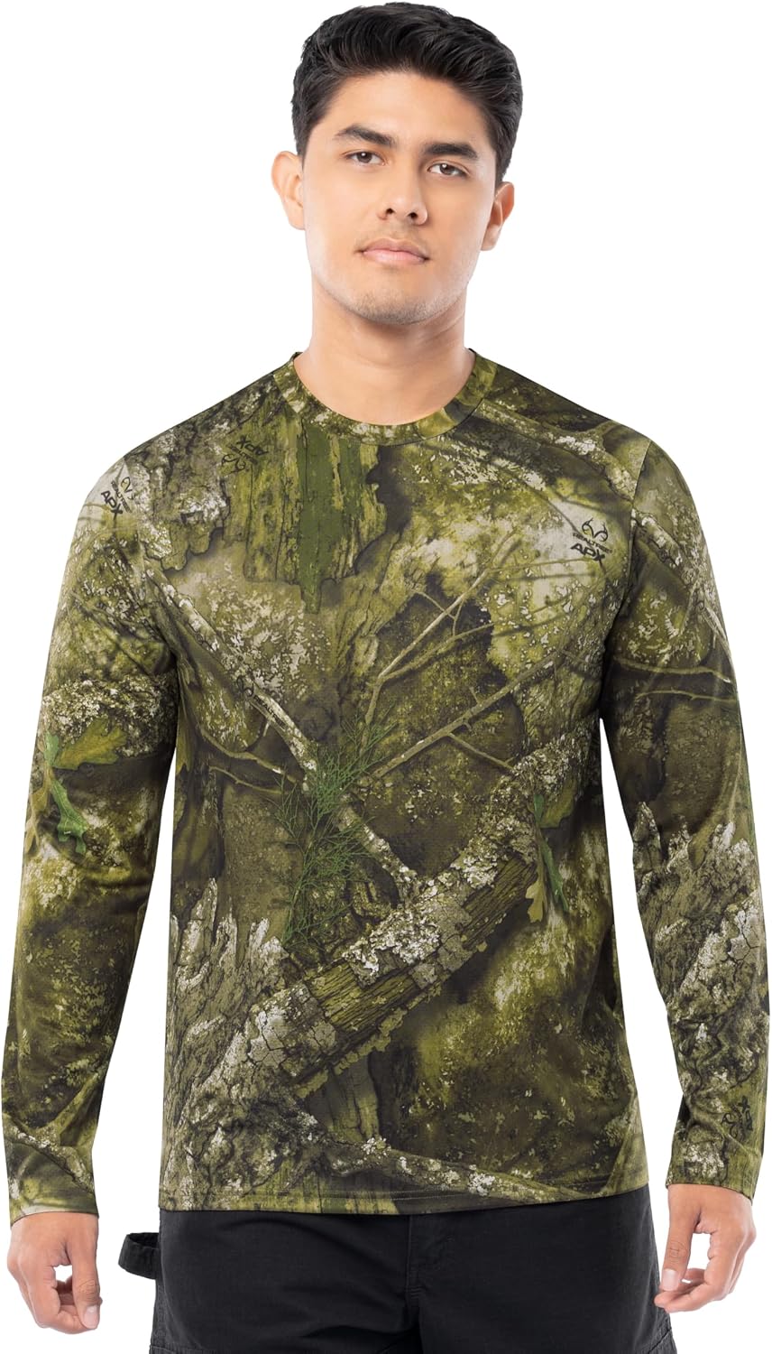 Realtree Men's Long Sleeve Flex Mesh Performance Tee - Realtree Apx