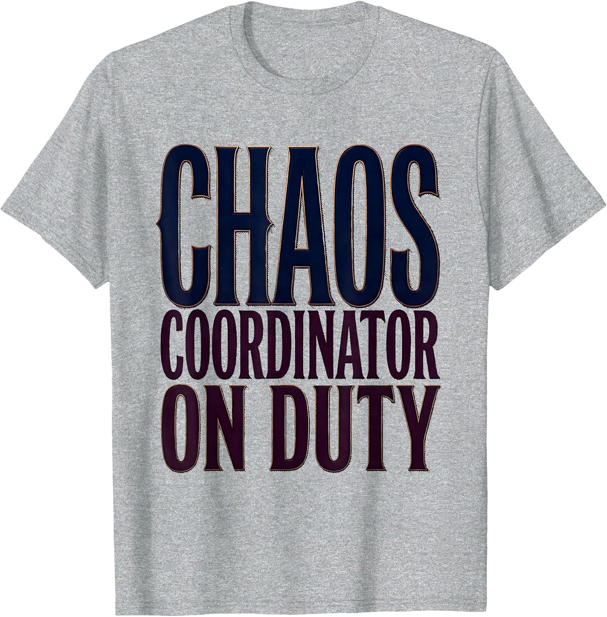 Men's Chaos Coordinator On Duty Young Boy Design T-Shirt - Heather Grey