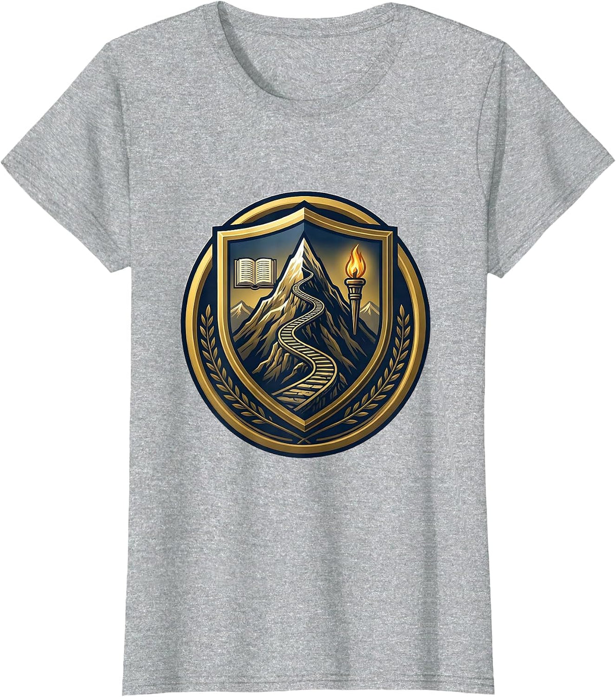 Women's Special Education Teacher Mountain Path Graphic T-Shirt - Heather Grey
