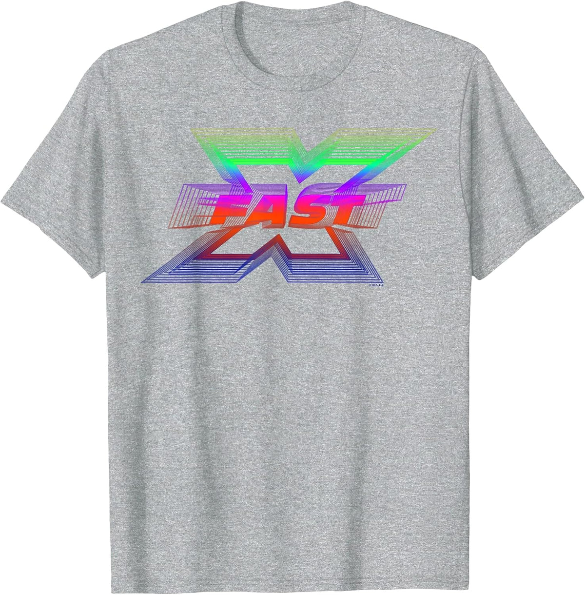 Fast X Gradient Logo T-Shirt - Heather Grey