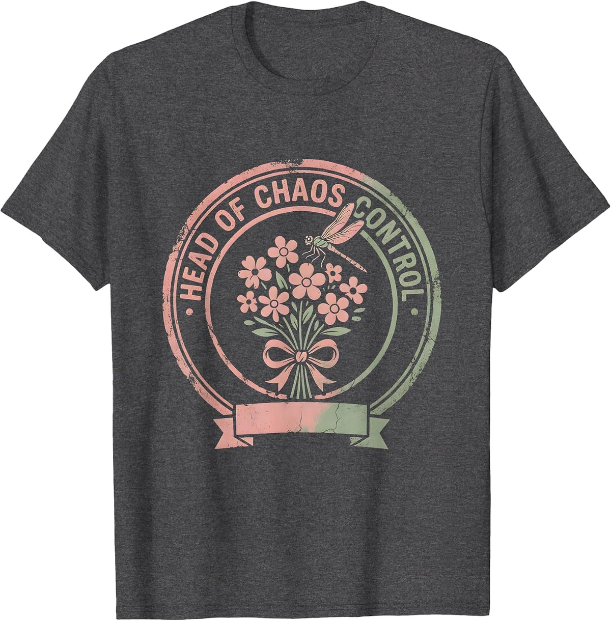 Head of Chaos Control Coordinator Design T-Shirt - Dark Heather Grey
