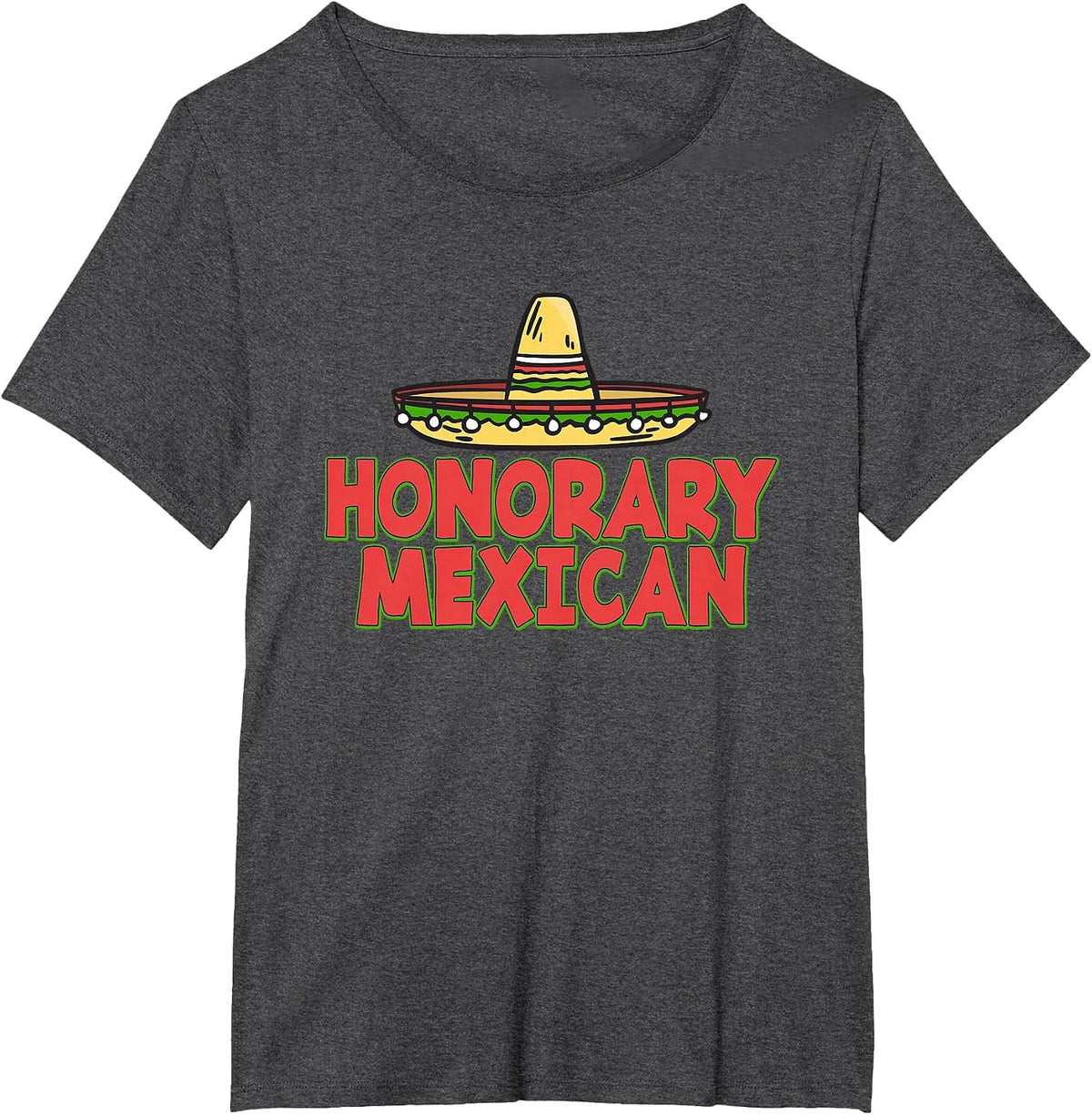 Honorary Mexican Hat 5Th May - Cinco De Mayo T-Shirt - Dark Heather Grey