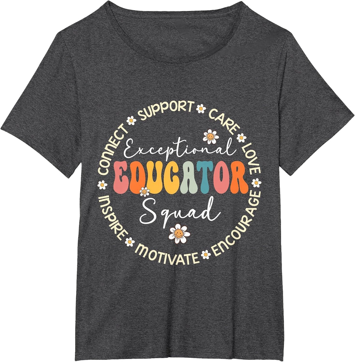 Exceptional Educator Squad Special Needs Education Teacher T-Shirt - Dark Heather Grey