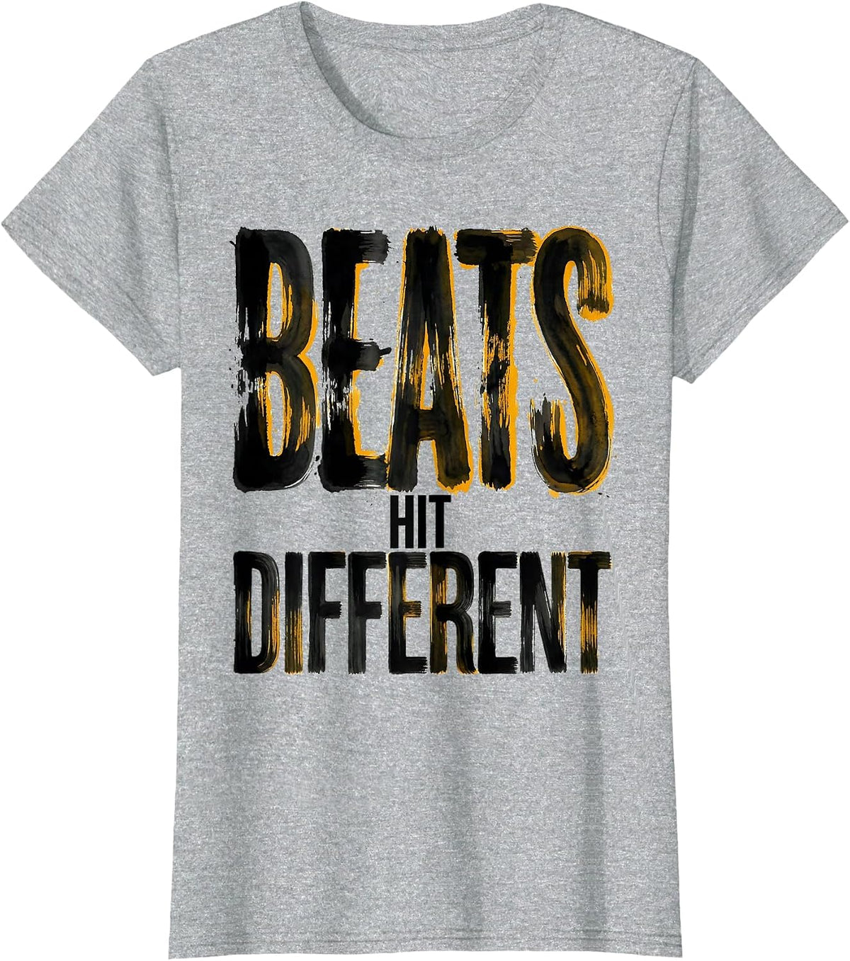 Women's Beats Hit Different Hip Hop Music Design T-Shirt - Heather Grey