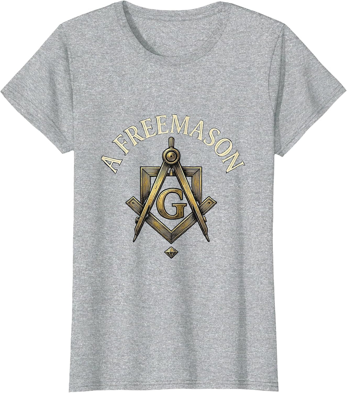 A Freemason Masonic Square And Compass Fraternal Pride T-Shirt - Heather Grey
