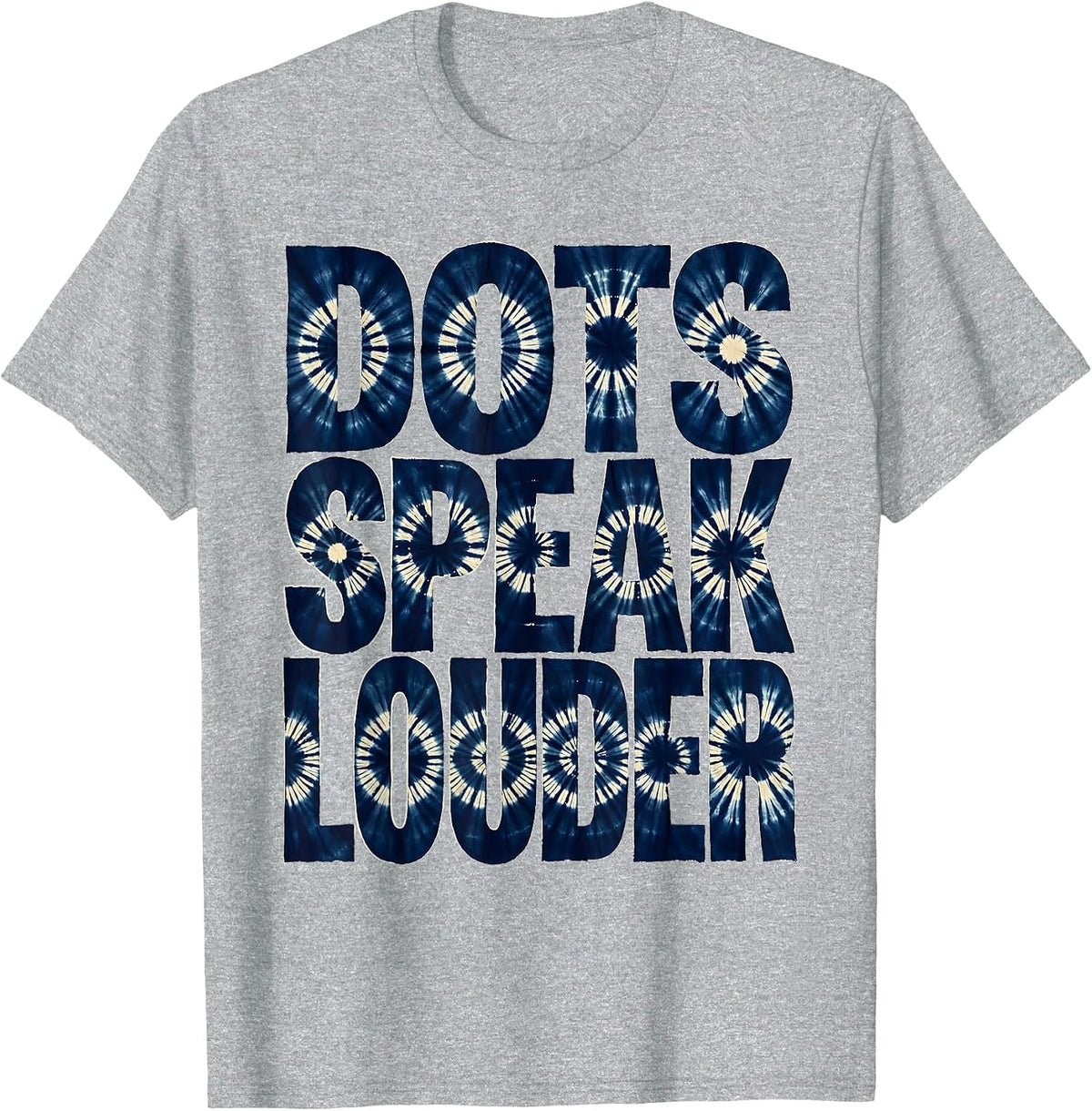 Men's Dots Speak Louder Bold Graphic Design T-Shirt - Heather Grey