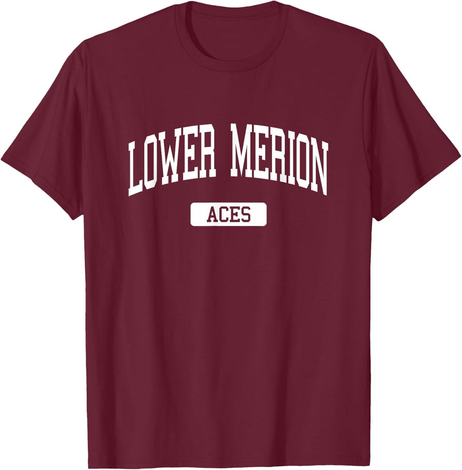 Lower Merion High School HS Ardmore PA Varsity Sports T-Shirt - Burgundy