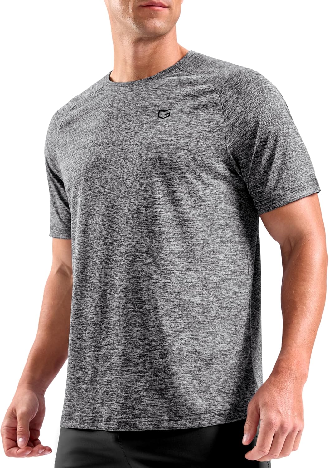 G Gradual Mens Workout Dry Fit Shirts Athletic Performance T-Shirts - Grey