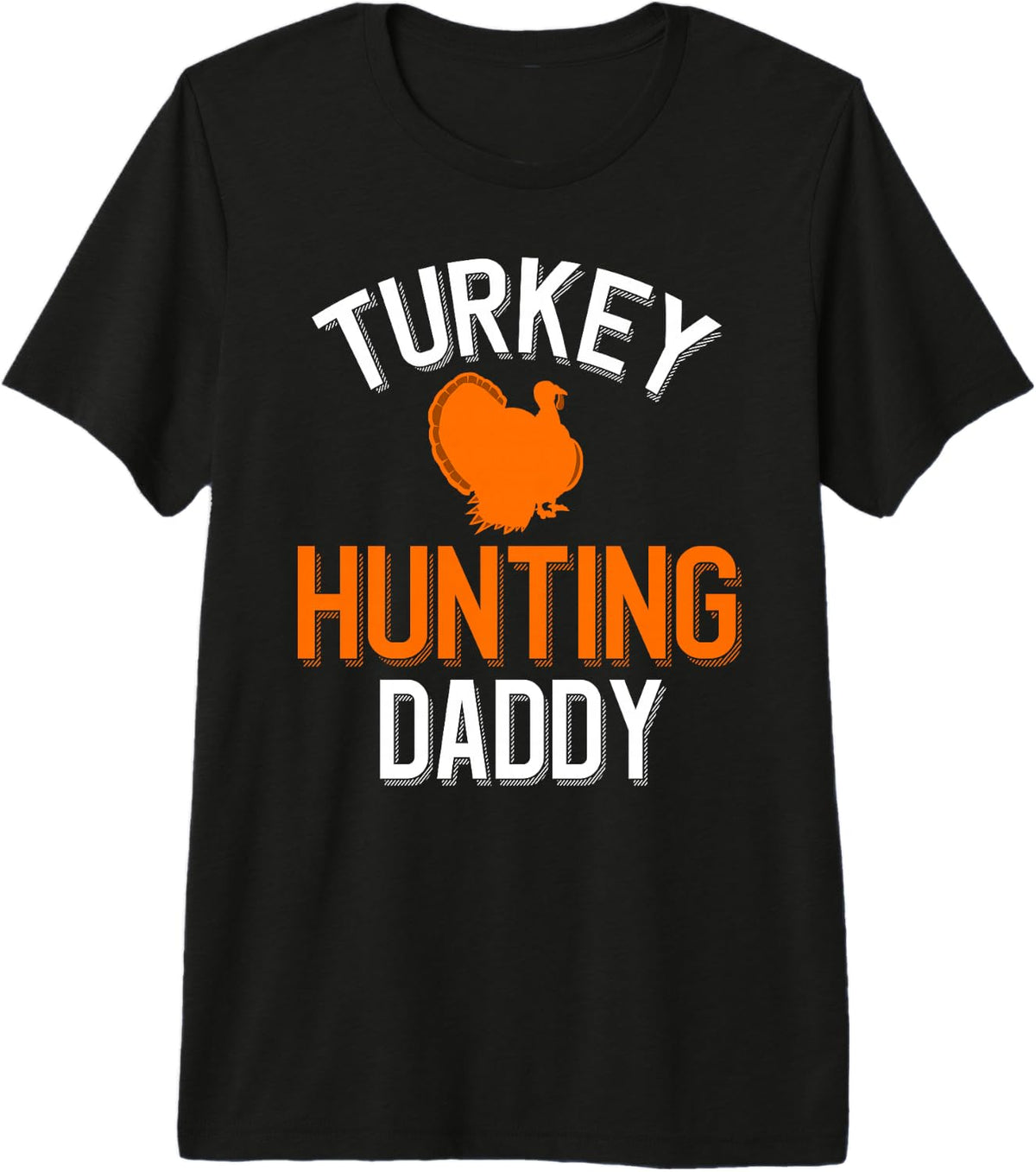 Men's Turkey Hunter Hunting Daddy Premium Tri-Blend T-Shirt - Black