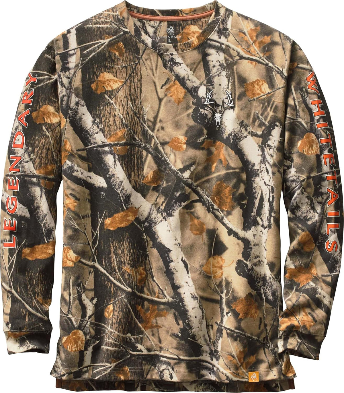 Legendary Whitetails Mens Long Sleeve T-Shirt 100% Cotton Preshrunk Tee - Tall Big Game Field
