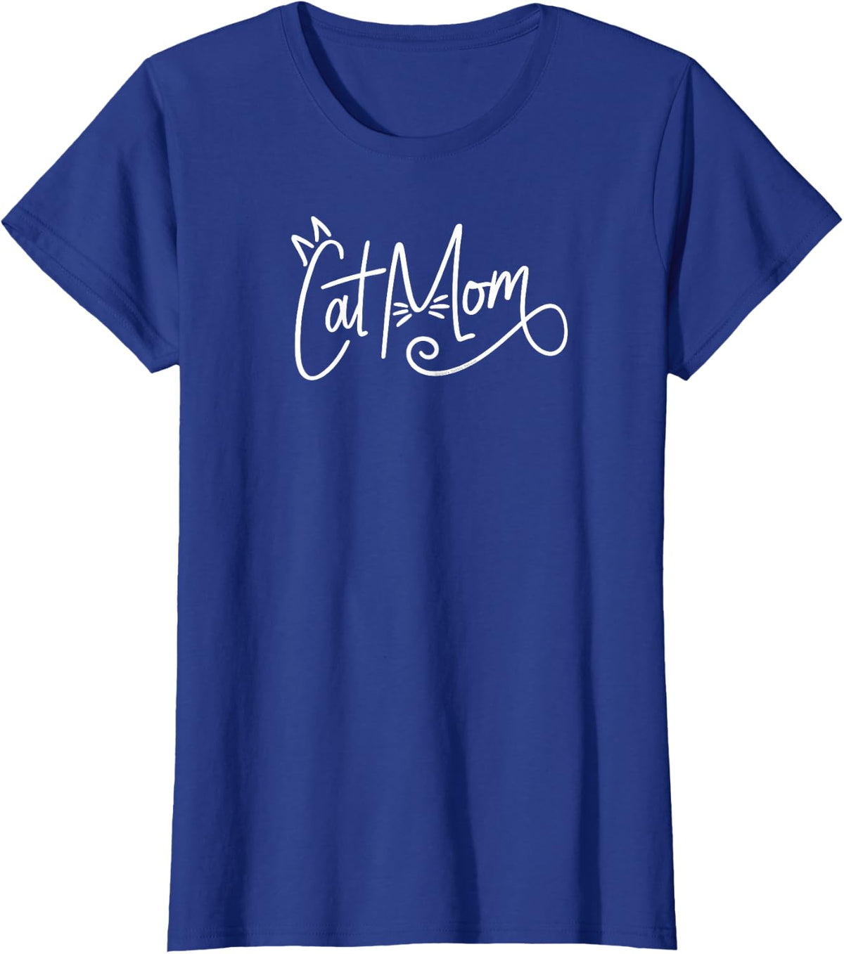 Pretty Cat Mom Design for Cat Lovers T-Shirt - Royal Blue