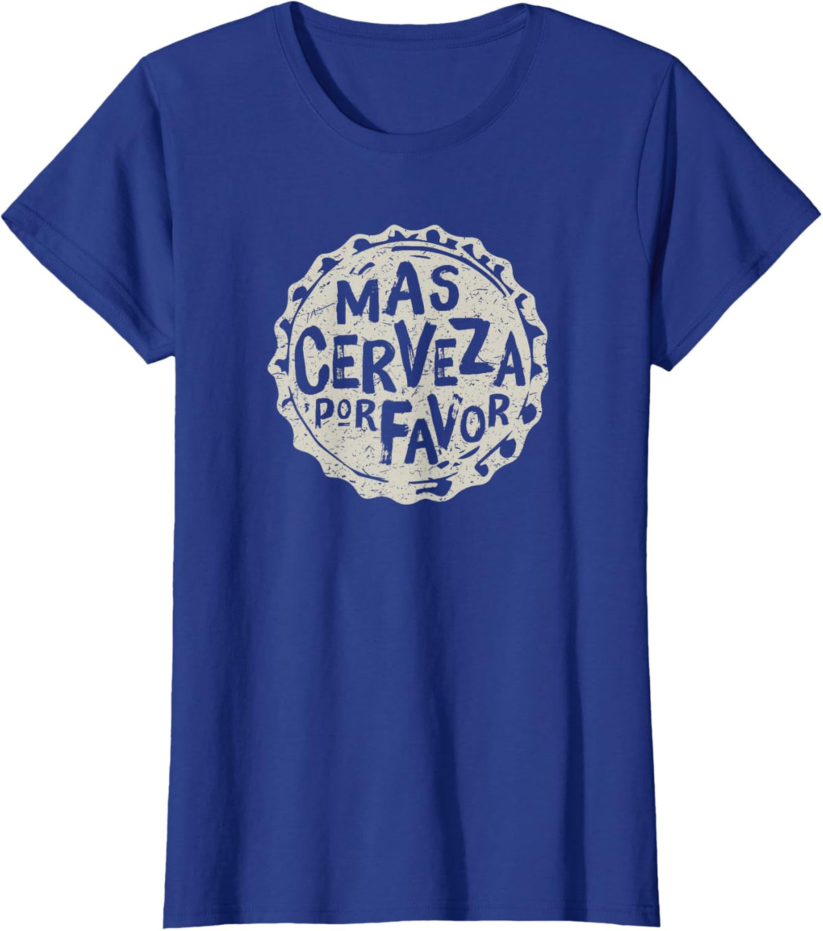 Mas Cerveza Por Favor - Mexican Beer Shirt Cinco de Mayo T-Shirt - Royal Blue