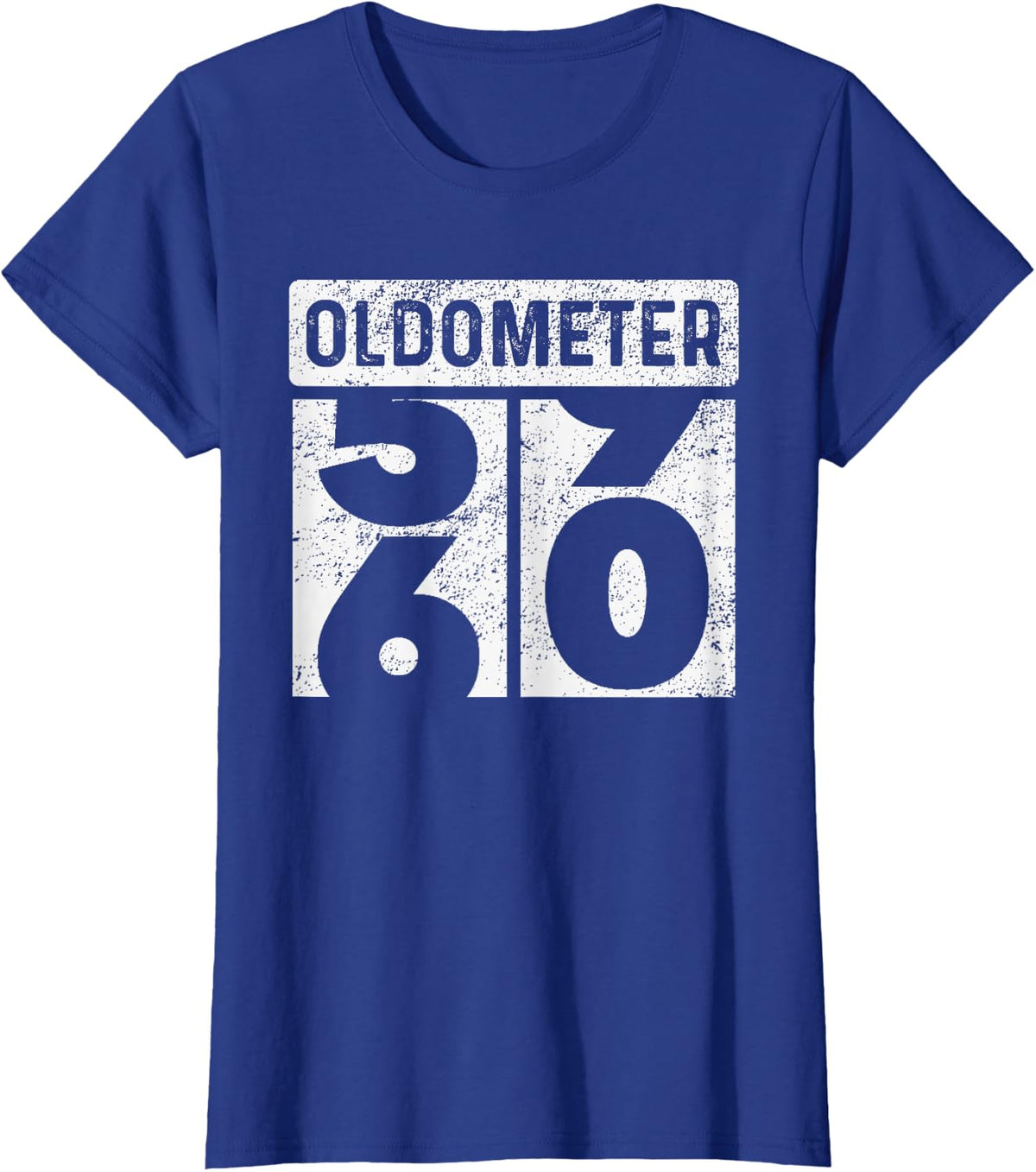 Oldometer Odometer Funny 60th Birthday Gift 60 yrs Old Joke T-Shirt - Royal Blue