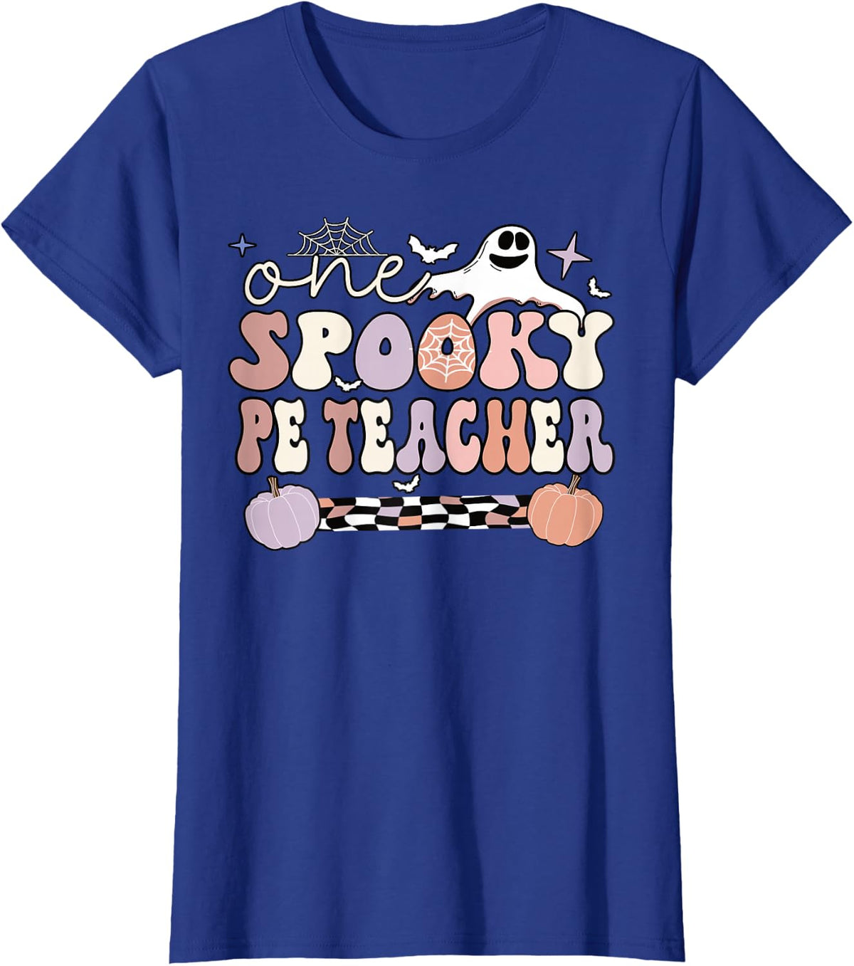Spooky PE Teacher Halloween Physical Education Teacher T-Shirt - Royal Blue