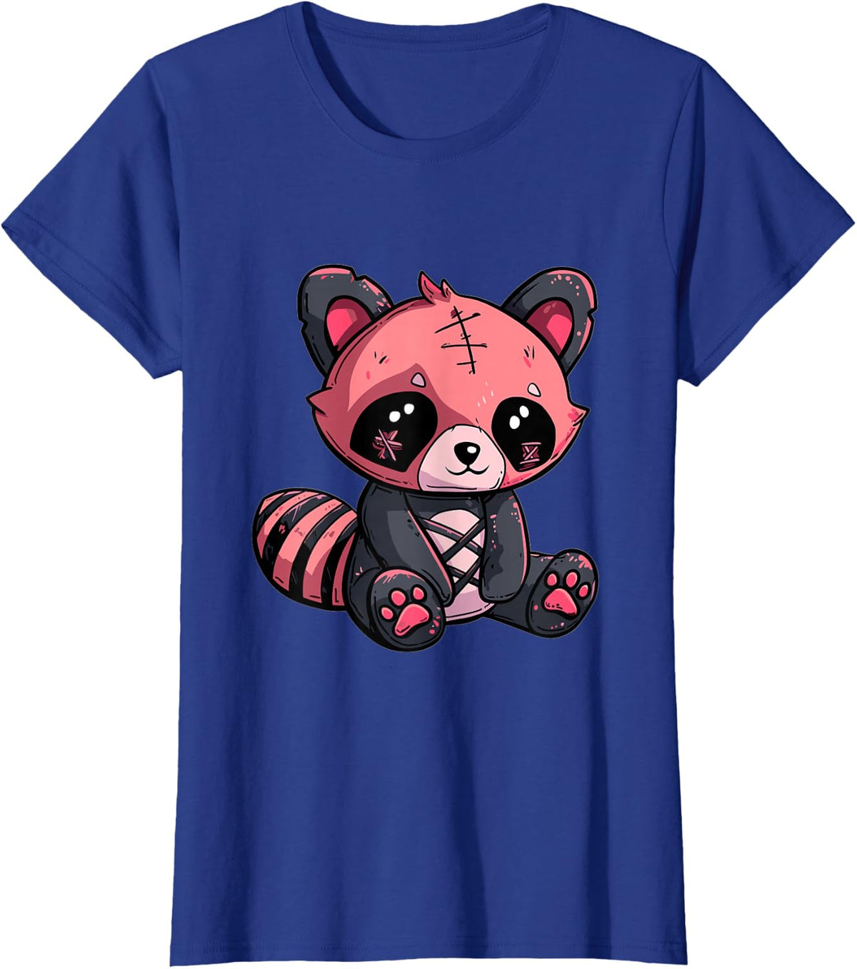 Goth Pastel Cute Creepy Kawaii Red Panda Voodoo Doll T-Shirt - Royal Blue