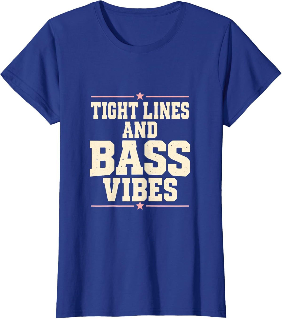 Tight Lines and Bass Vibes Fishing Sunrise Kids T-Shirt - Royal Blue