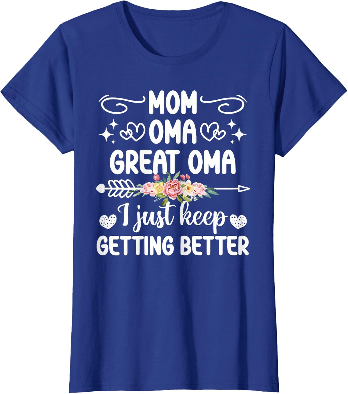 Mom Oma Great Oma Keep Getting Better Great Oma T-Shirt - Royal Blue