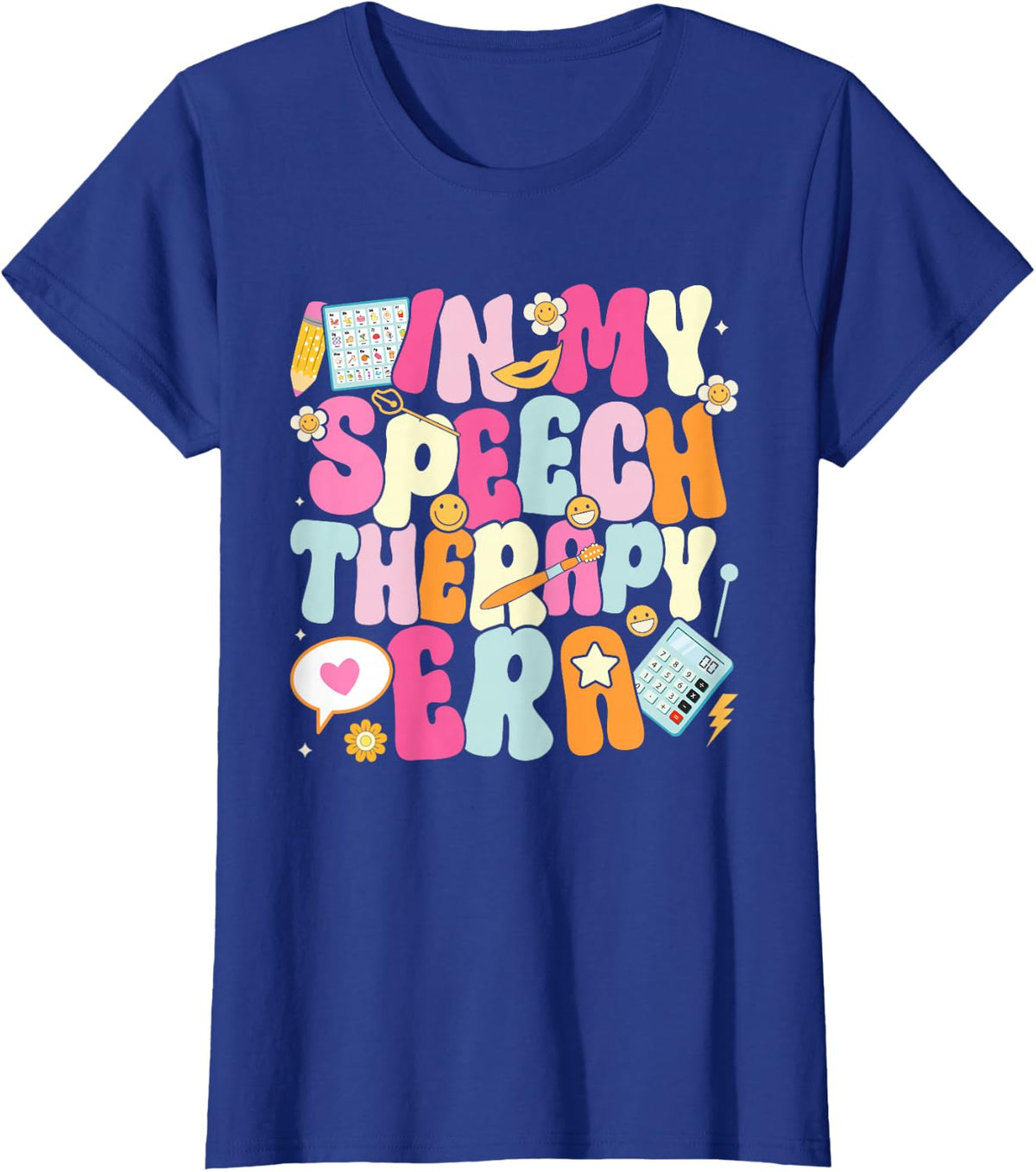 In My Speech Therapy Era Speech Language Pathologist SLP T-Shirt - Royal Blue
