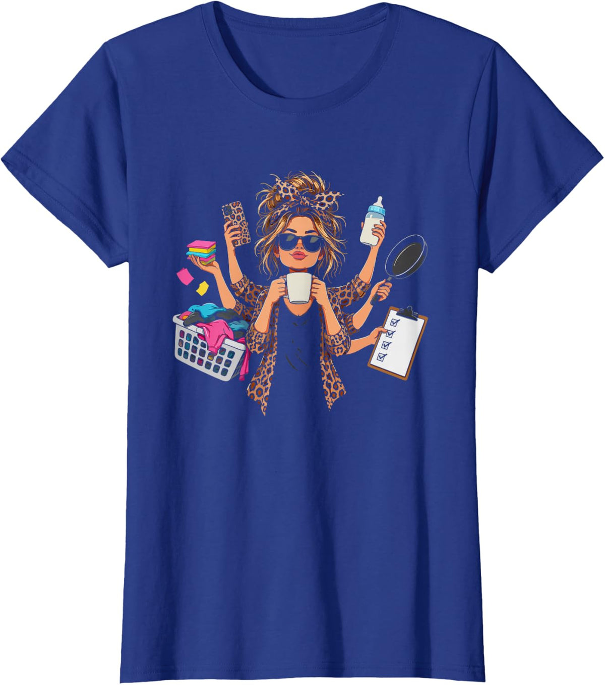 Chaos Coordinator Brain Map Showing Directions Once Mind T-Shirt - Royal Blue