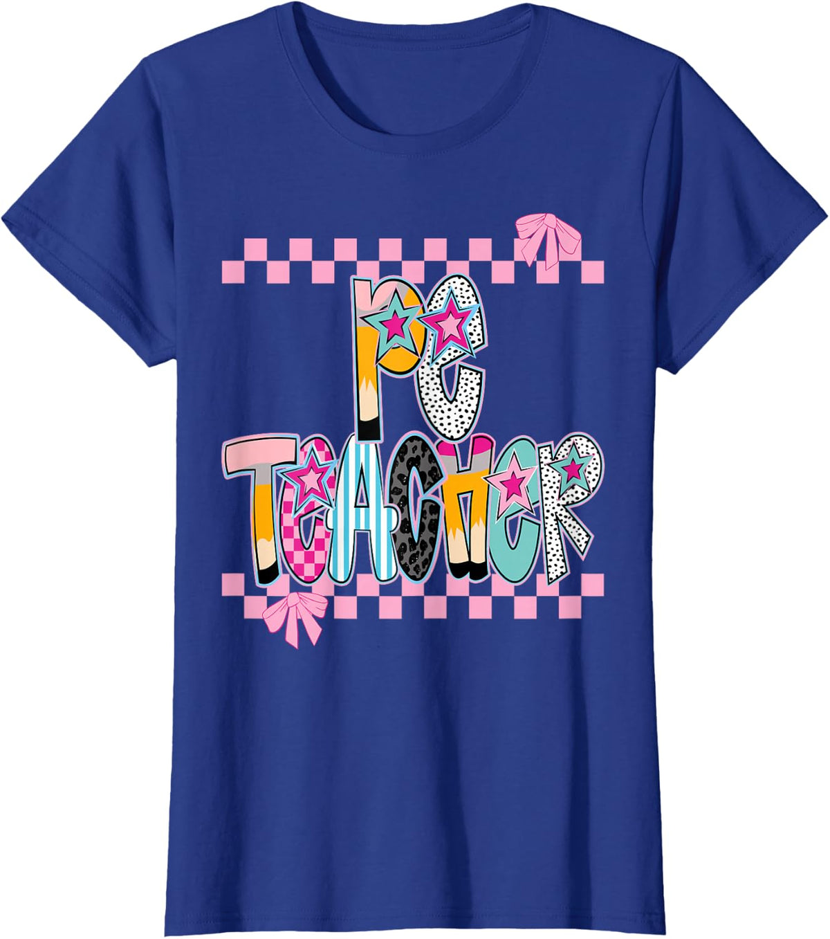 Women PE Teacher Back to School Physical Education Teacher T-Shirt - Royal Blue