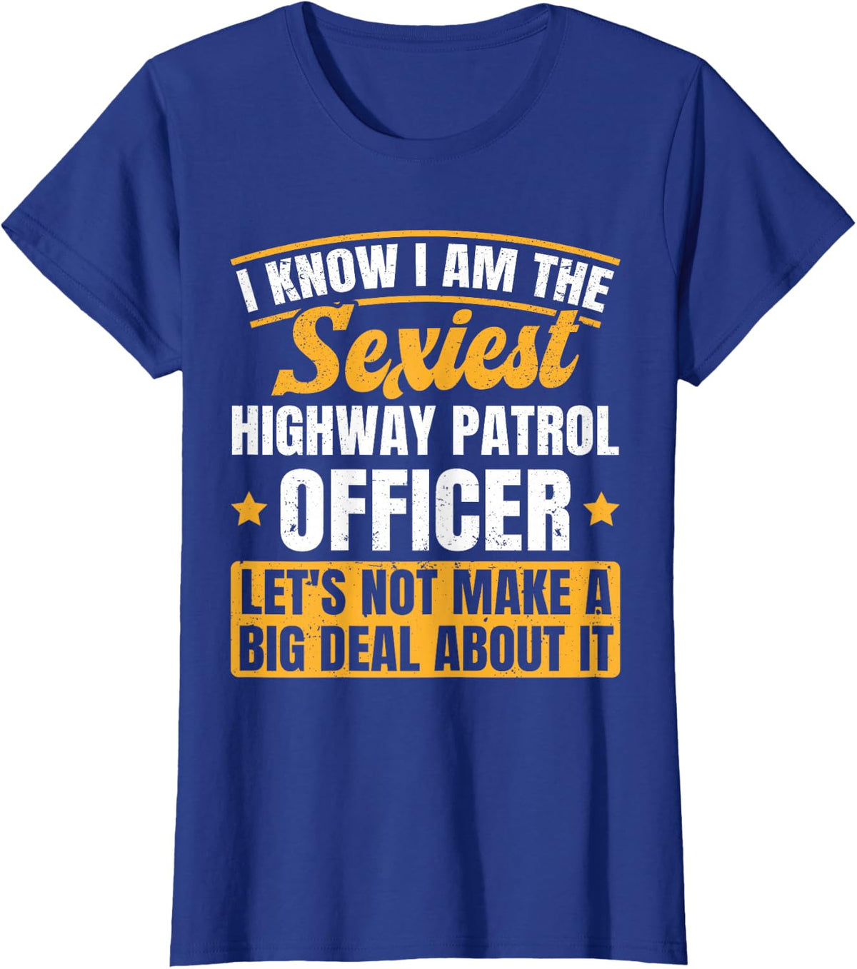 Highway Patrol Police Officer CHP T-Shirt - Royal Blue