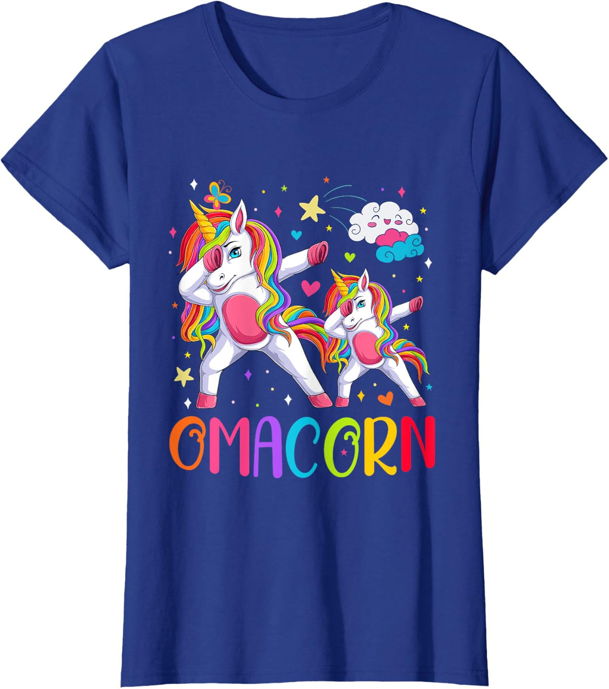 Cute Omacorn Dabbing Unicorn Gifts For Mother's Day Women T-Shirt - Royal Blue