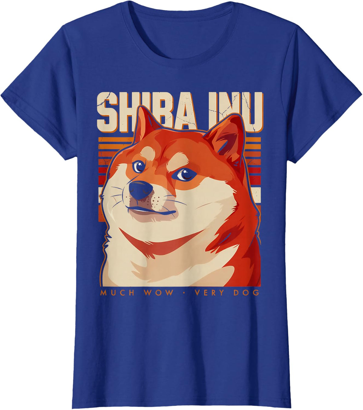 Shiba Inu Much Wow Very Dog Japanese Dog T-Shirt - Royal Blue