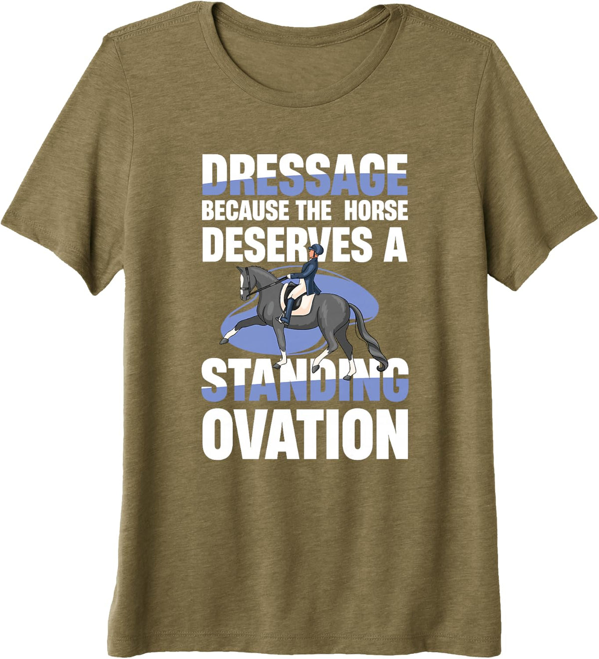 Dressage Premium Tri-Blend T-Shirt - Olive Green