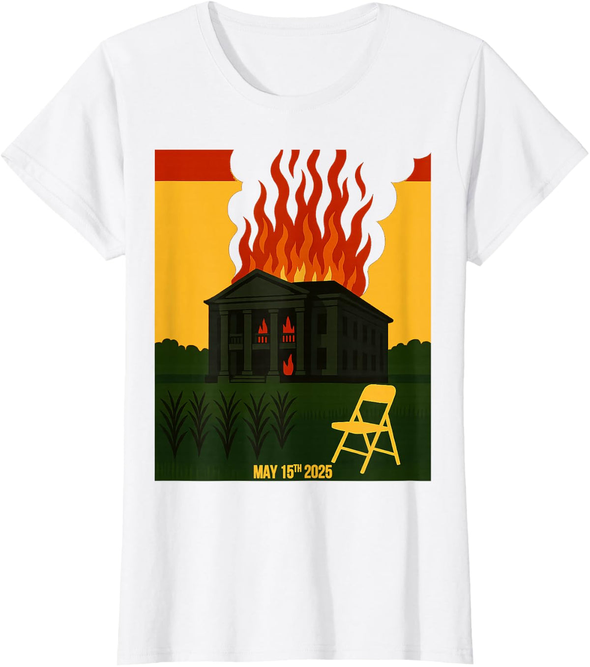 Juneteenth Folding Chair Antebellum Nottaway Plantation RBG Tee T-Shirt - White