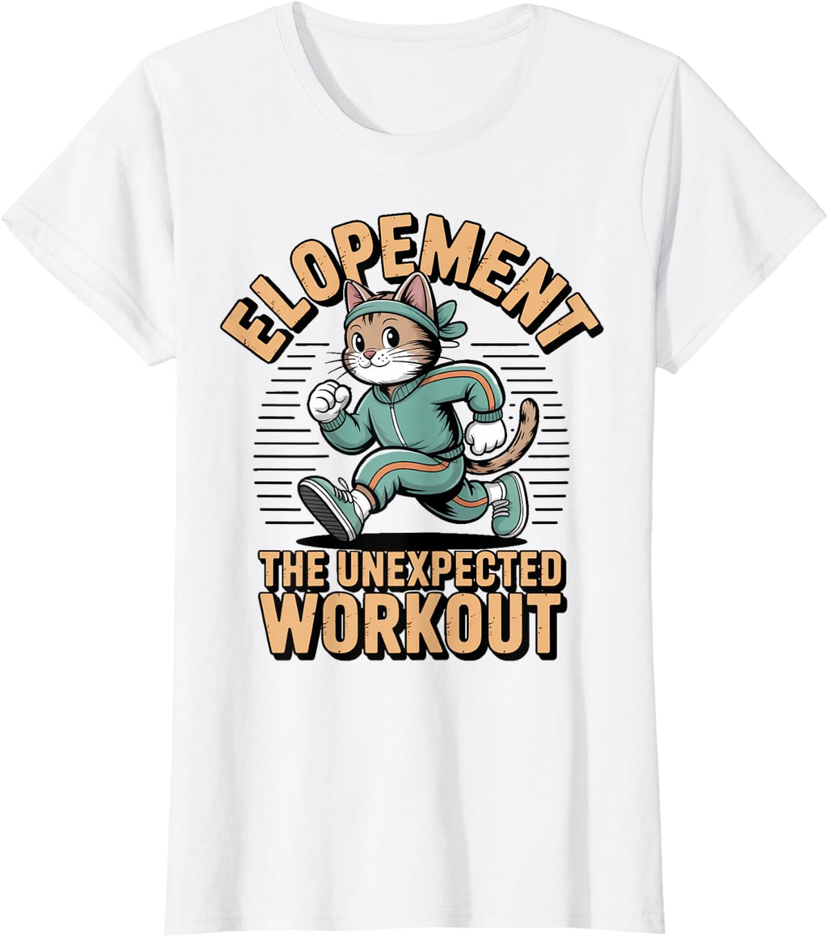 Cat Running Cat Owner Elopement ABA Therapist Elopement T-Shirt - White