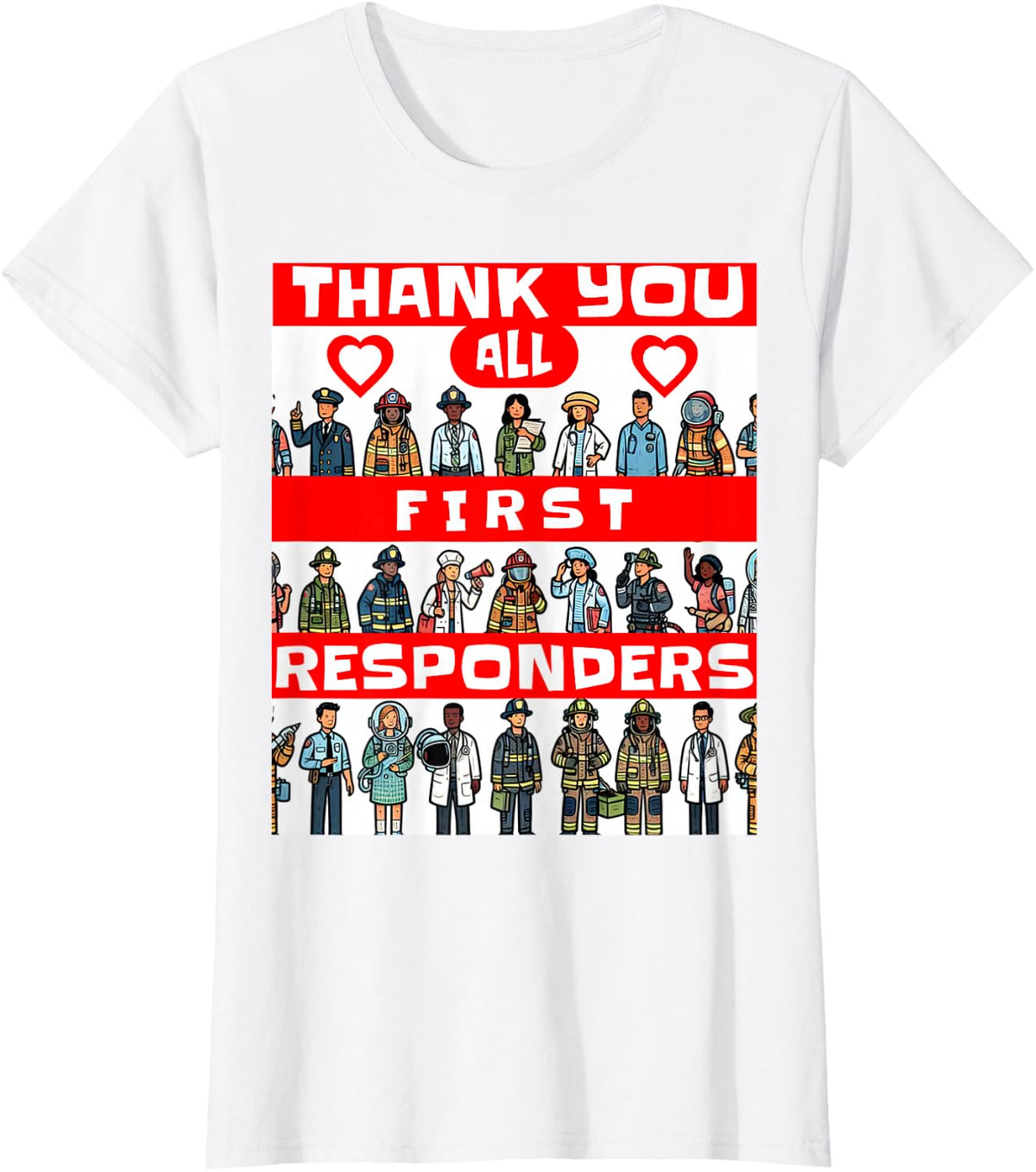 Thank You First Responders T-Shirt - White