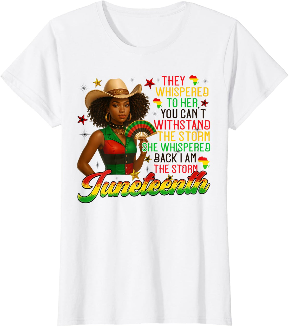Juneteenth Black Women Black History I Am The Storm T-Shirt - White