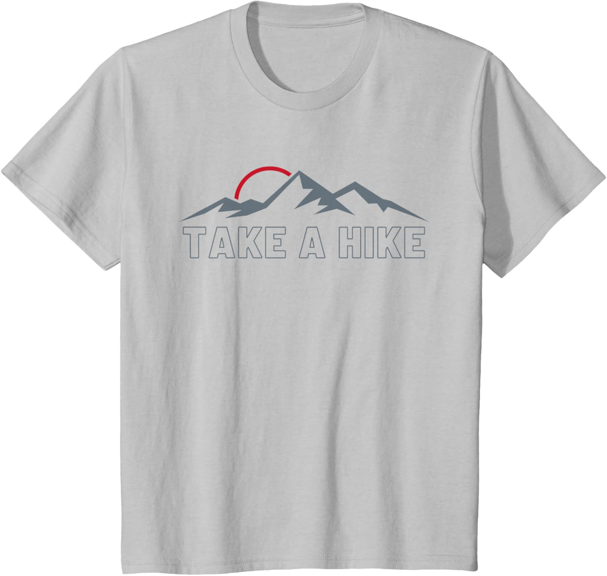 Take A Hike Nature Camping Outdoor T-Shirt - Silver Grey