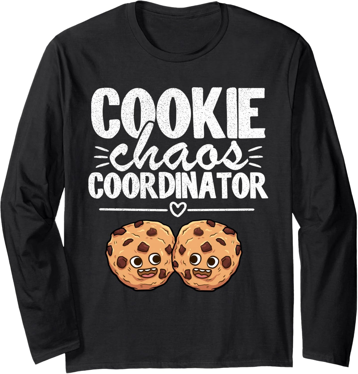 Cookie Chaos Coordinator Funny Scout Leader Cookie Dealer Long Sleeve T-Shirt - Adult Unisex Black