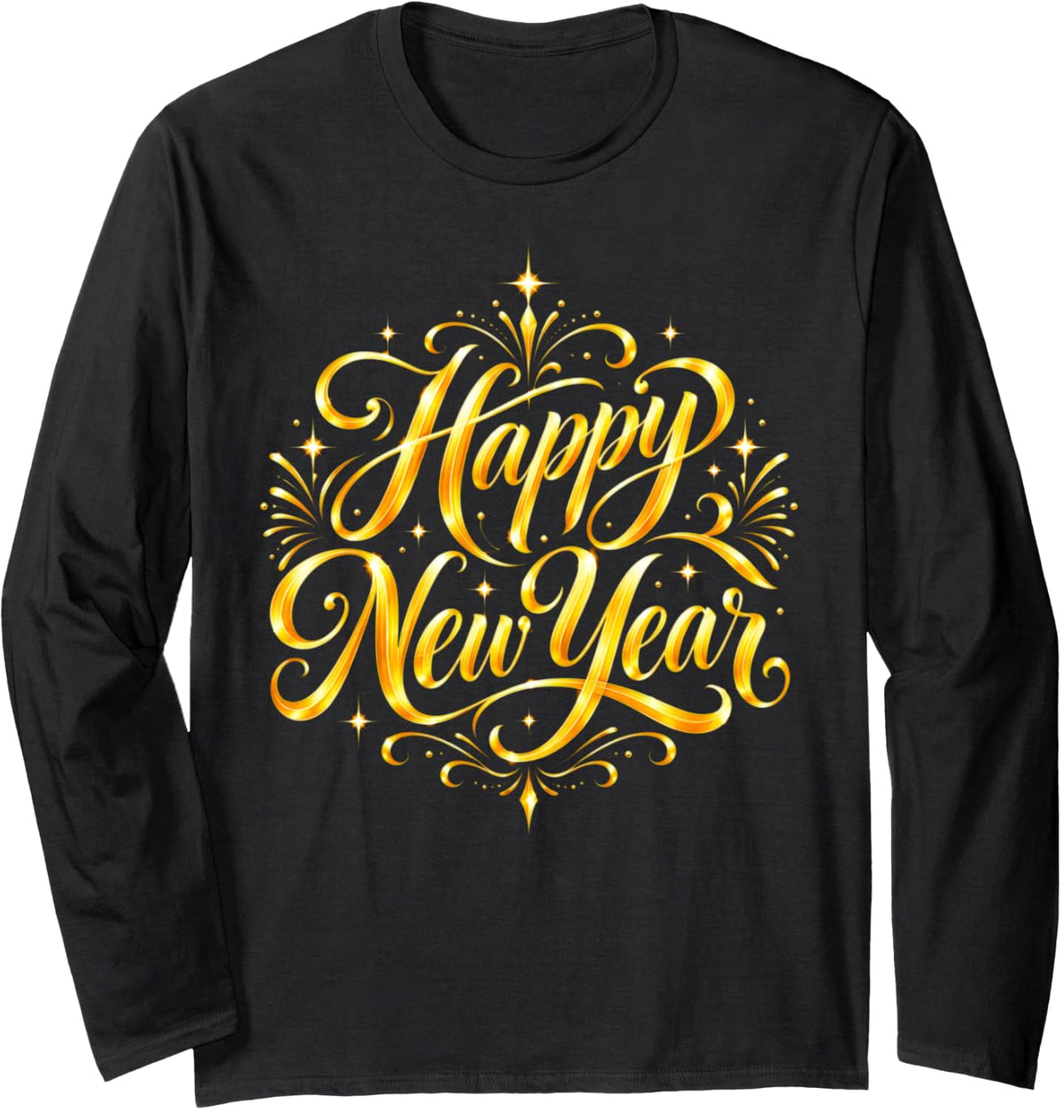 Happy New Year Eve's 2027 Long Sleeve T-Shirt - Adult Unisex Black