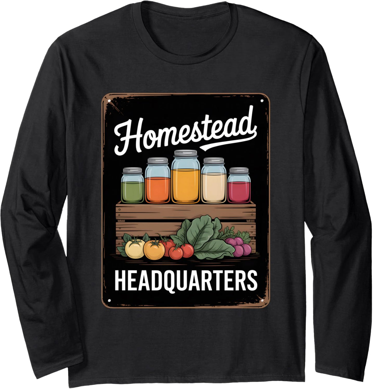 Homesteading Smallholding Ranch Homestead Farm Farming Long Sleeve T-Shirt - Adult Unisex Black