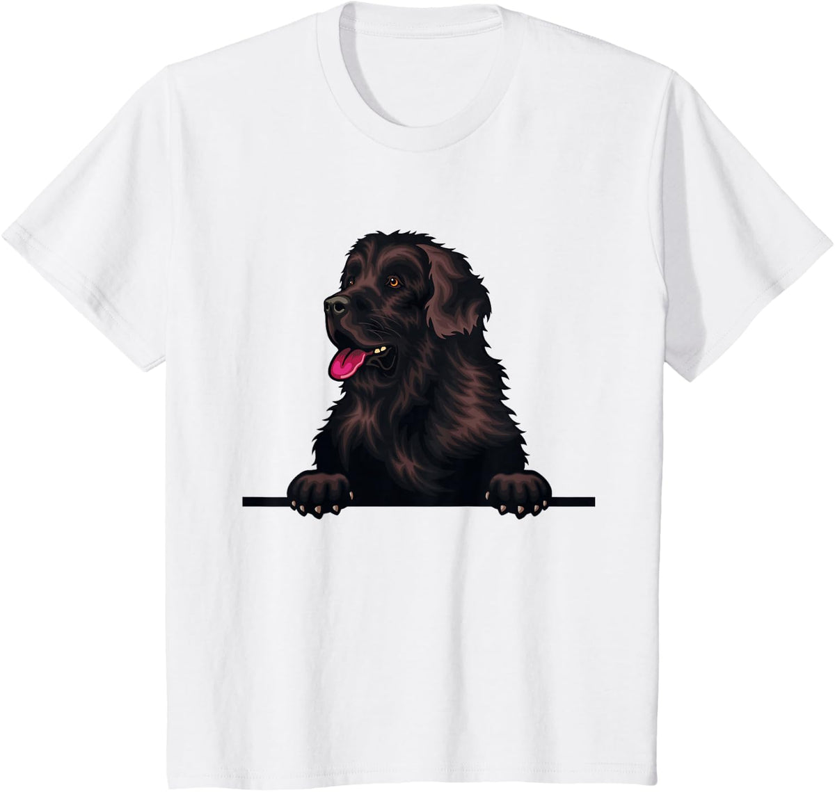 Newfoundland Dog Breed Popping Up Fun Newfoundland Owner T-Shirt - White