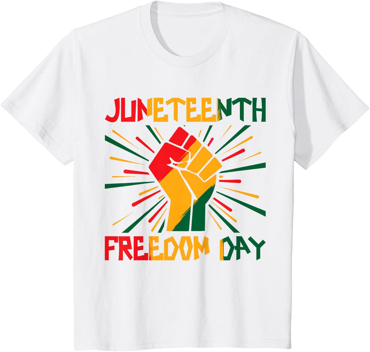 Juneteenth Freedom Day Tees T Shirts for Men Women and Kids 1865 - White
