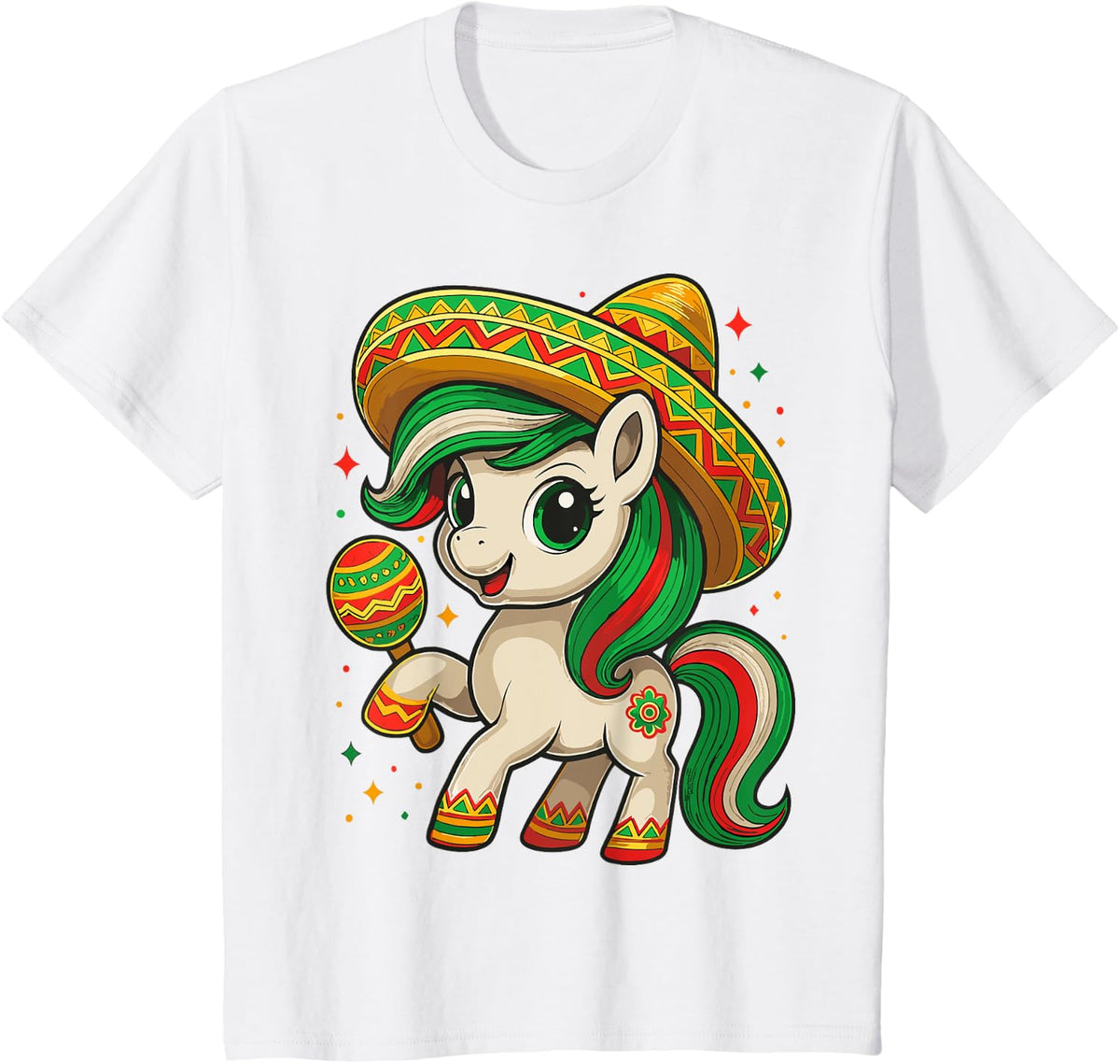 Unicorn Cinco de Mayo Mexican T-Shirt - White