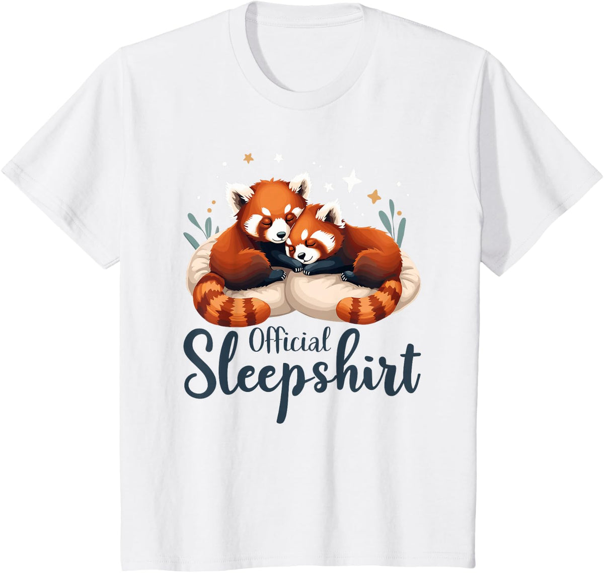 Sleep Red Panda, Official Sleepshirt, Nightshirt & Sleeping T-Shirt - White