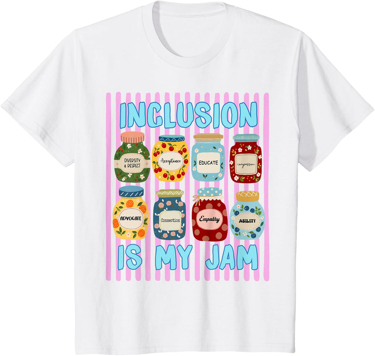 Inclusion is My Jam SPED Teacher Educator Special Education T-Shirt - White