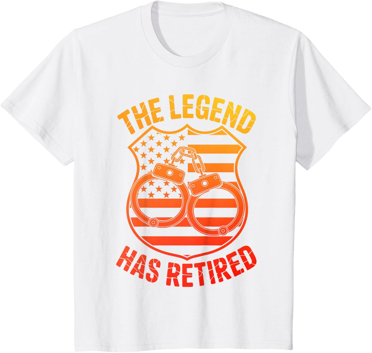 Cool Retired Cop Design for Men Women Retired Police Officer T-Shirt - White