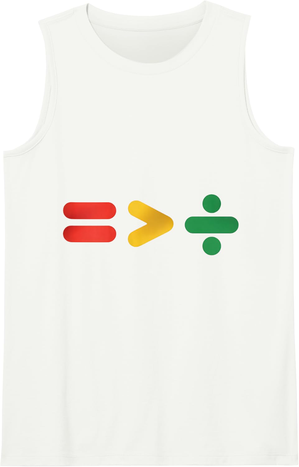 Juneteenth Equality Is Greater Than Division Afro Tank Top - White