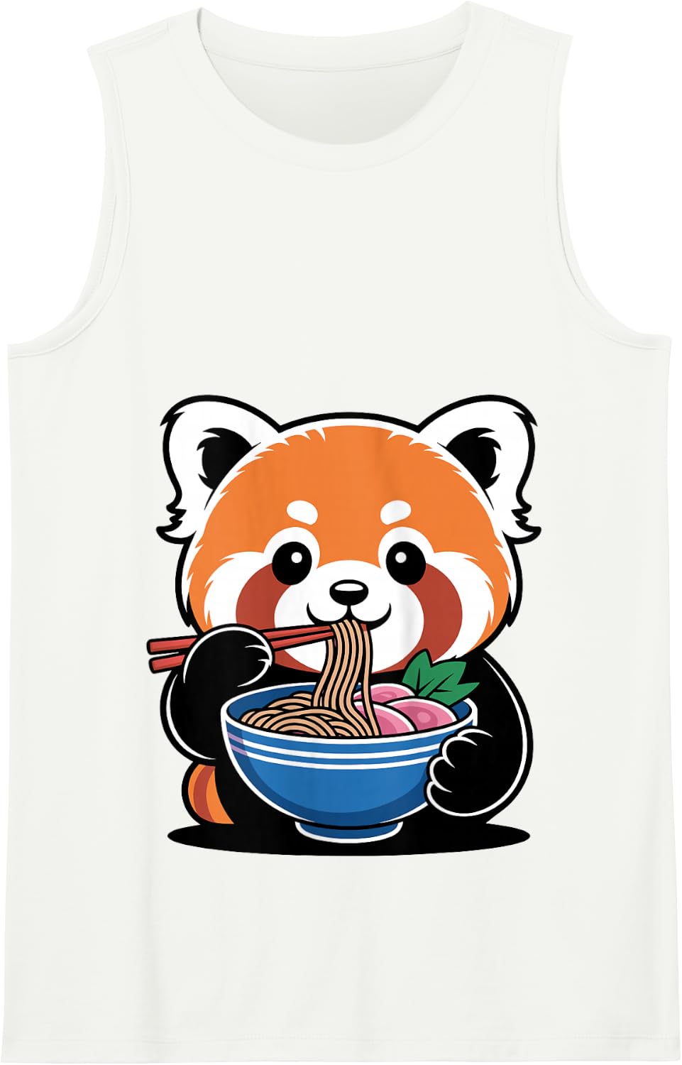 Cute Red Panda Design for Men Women Kids Red Panda Lovers Tank Top - White