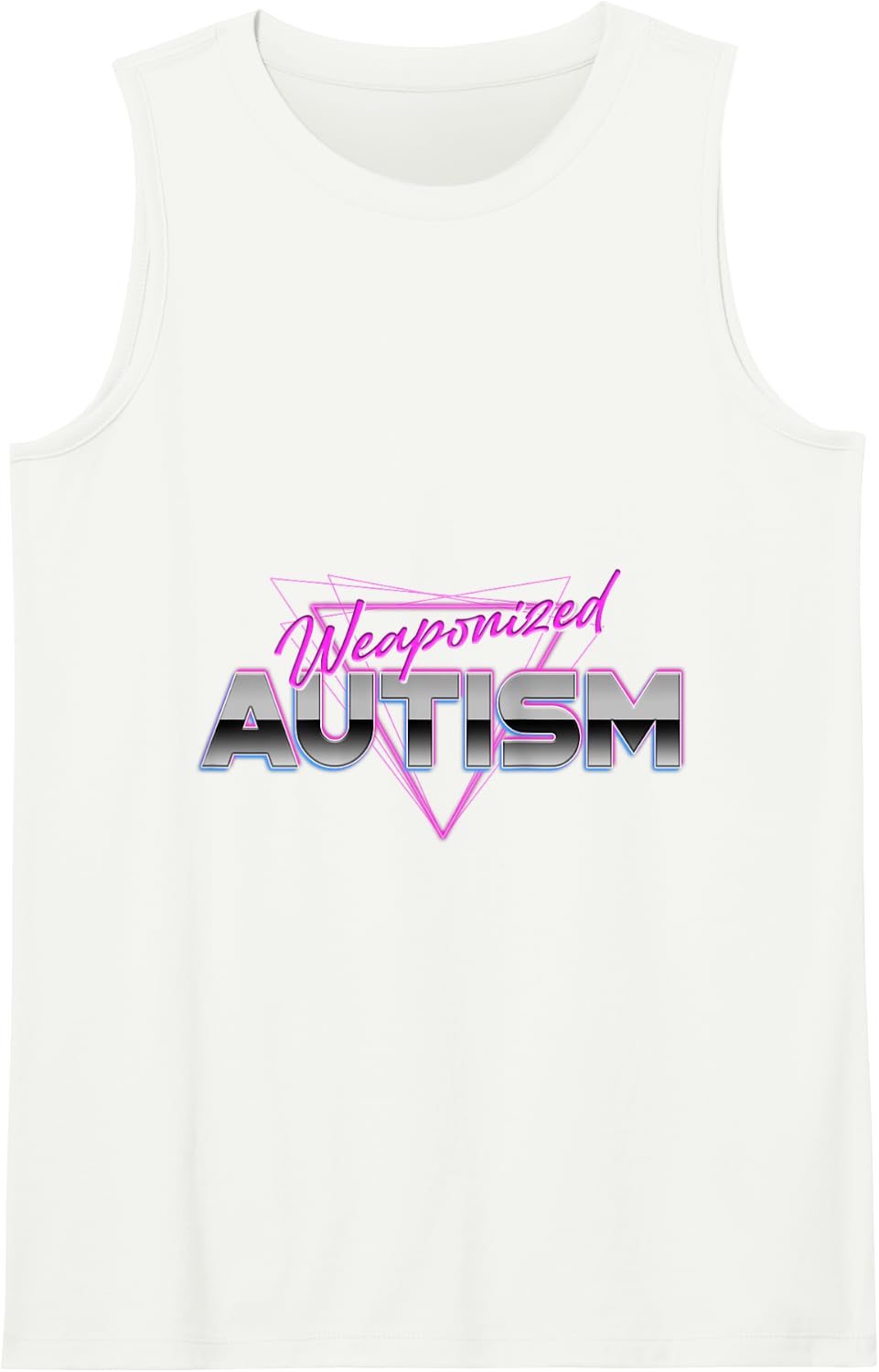 Vintage Arcade Retro Wave Weaponized Autism Awareness Month Tank Top - White