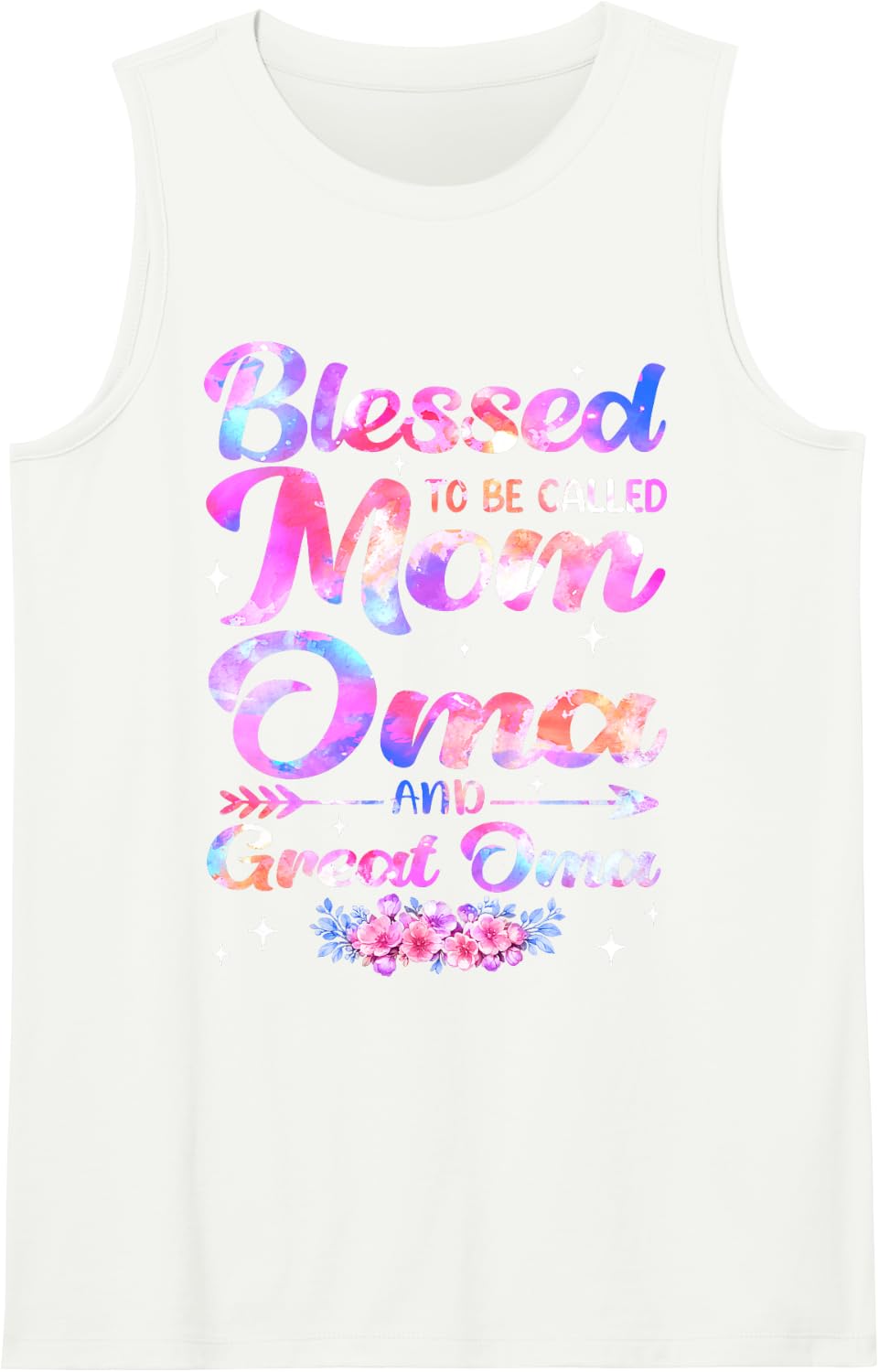 Blessed to Be Called Mom Oma Great Oma Mother's Day Tank Top - White
