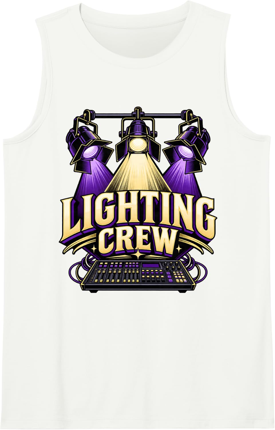 Lighting Crew Theater Production Team Sleeveless Tank Top - White