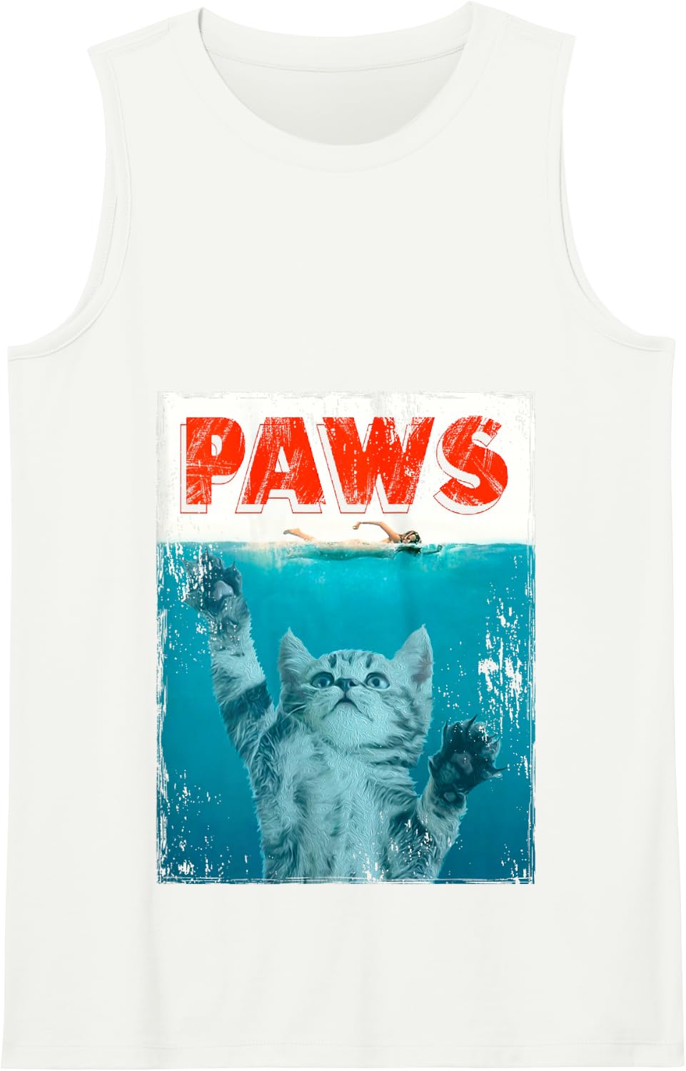 Cat Paw Cute Kitty Tee Cat Mom Kitten Lover Owner Fan Gift Tank Top - White