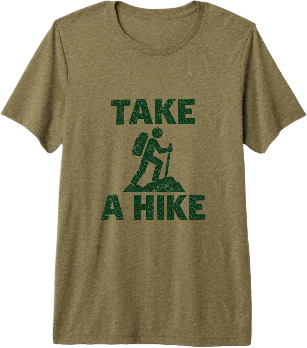 Take A Hike Premium Tri-Blend T-Shirt - Olive Green