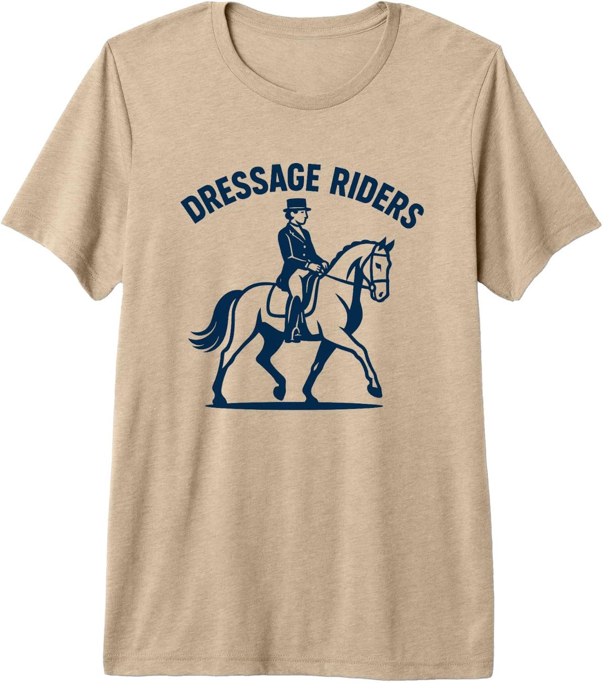 Horseback Dressage Rider Silhouette for Riders Premium Tri-Blend T-Shirt - Tan